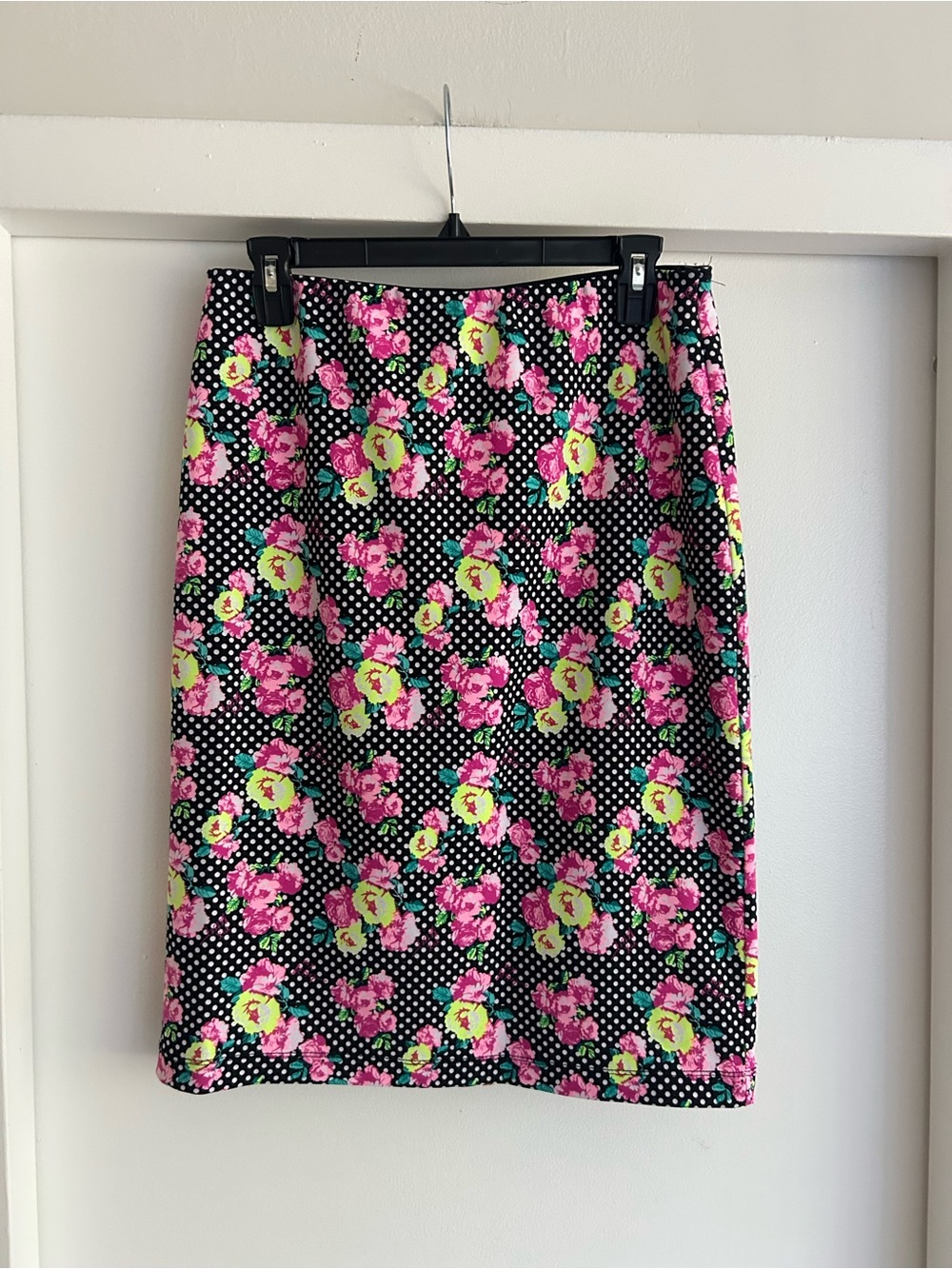 Betsey Johnson polka dot floral skirt